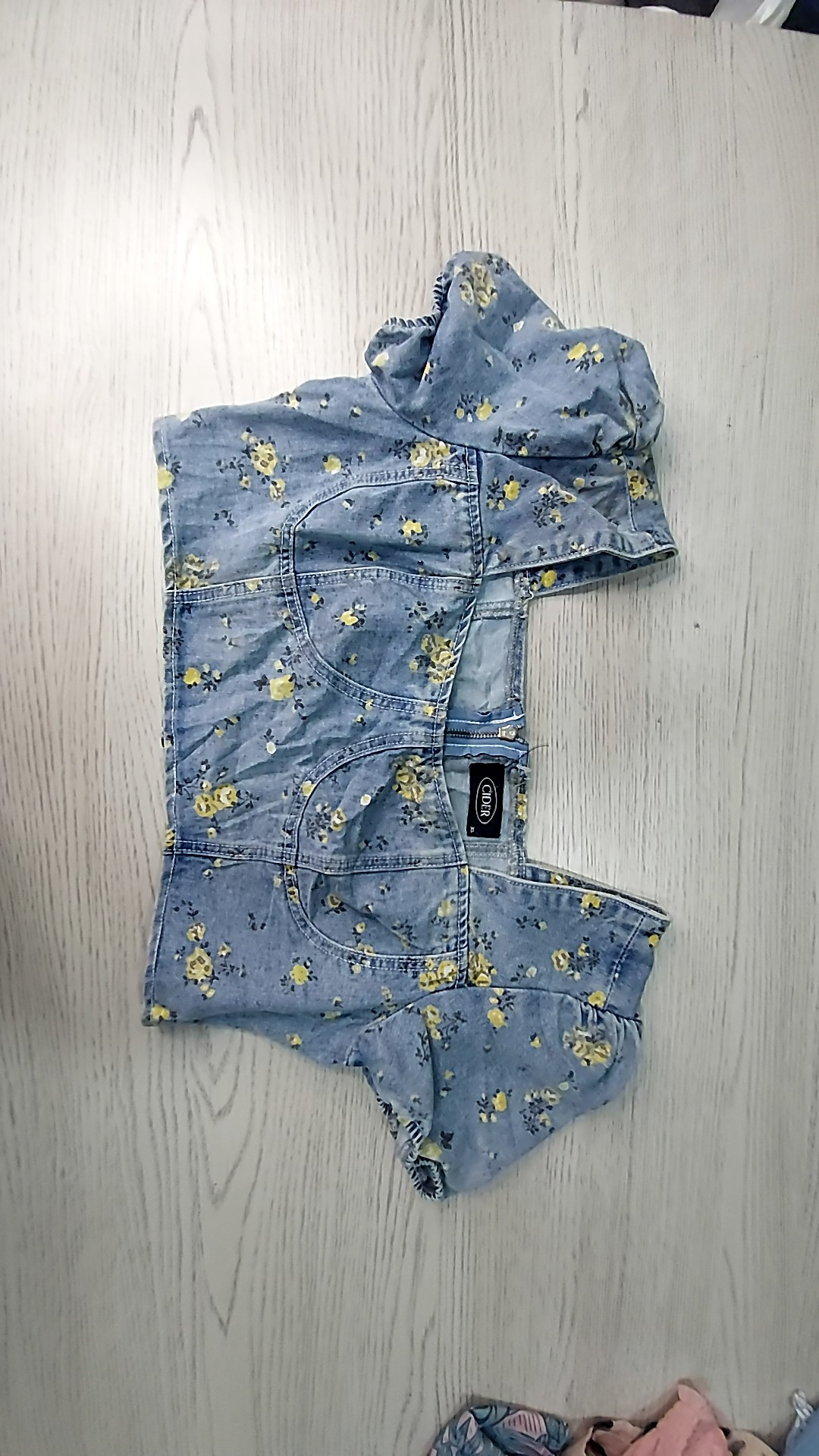 Floral Denim Mini Dress