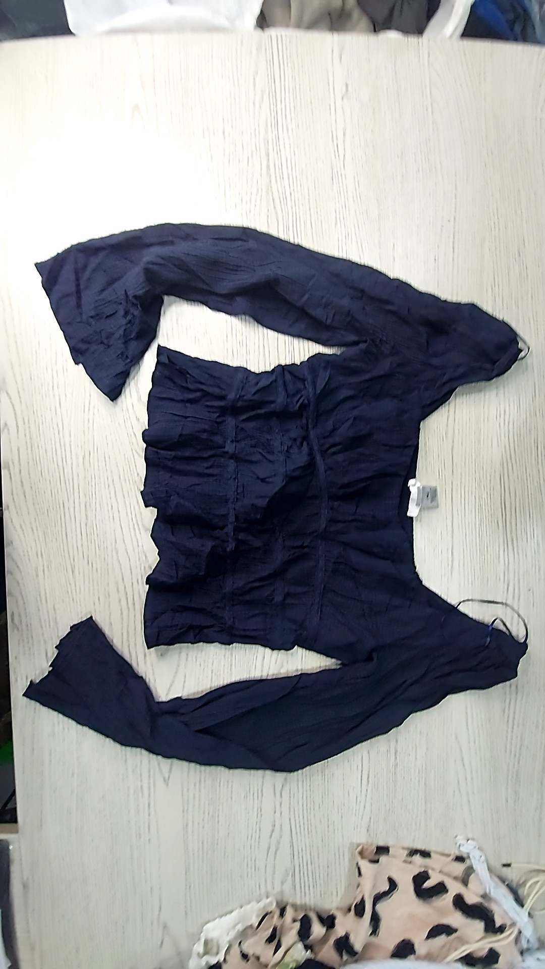 KIRIOUS Smocked Long Sleeve Top